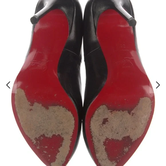 Christian Louboutin Black Leather Heels - Picture 4 of 4